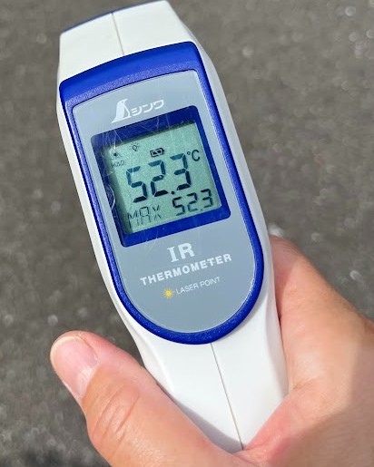 みてこれ、頭の温度50度越えてるわ！とLINEでスタッフに報告